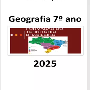 Imagem de capa para o Ebook Apostila adaptada de geografia para 7º
