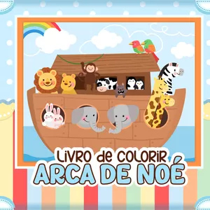 Imagem de capa para o Ebook Livro de Colorir - A Arca de Noé P1