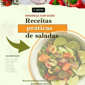 Imagem de capa para o Ebook Emagreça com saúde receitas de saladas