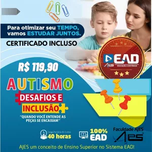 Imagem do curso Curso de AUTISMO - Desafios de Inclusão