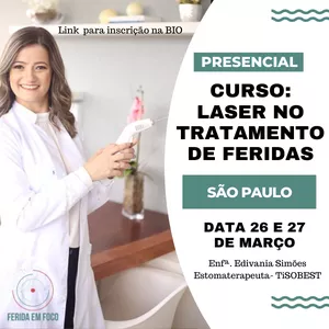 Imagem de capa para o Evento presencial Curso: Laser no Tratamento de Feridas - Presencial - São Paulo