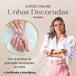 Imagem de capa para o Curso online Curso de Unhas Decoradas - Iniciante