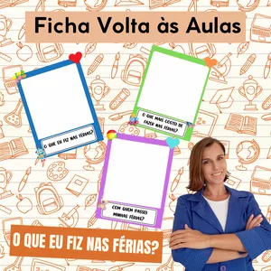 Imagem de capa para o Curso online Ficha Volta às aulas: O que eu fiz nas férias?