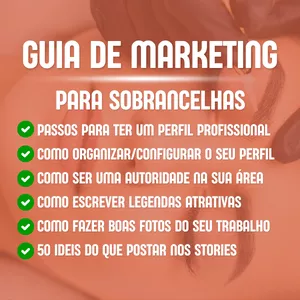 Imagem de capa para o Ebook Guia de Marketing Para Profissionais de Sobrancelhas