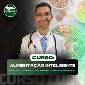 Imagem de capa para o Curso online ALIMENTAÇÃO INTELIGENTE (com E-BOOK de RECEITAS): aprenda a combinar os alimentos e evite a fermentação