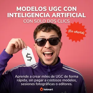 Imagen de portada para Curso online Crea modelos UGC infinitos con IA para tus PRODUCTOS