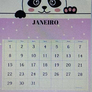 Imagem de capa para o Ebook Calendário 2024 Panda