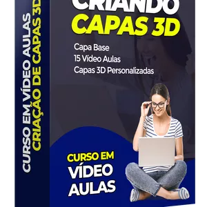 Imagem de capa para o Curso online Aprenda do ZERO  a como CRIAR CAPAS 3D 