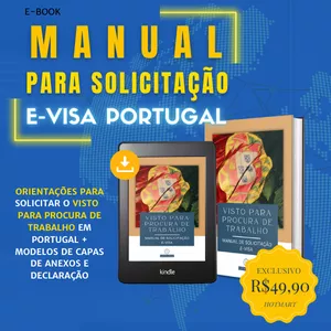 Imagem de capa para o Ebook MANUAL PARA SOLICITAÇÃO DE VISTO PARA PROCURA DE TRABALHO NO E-VISA