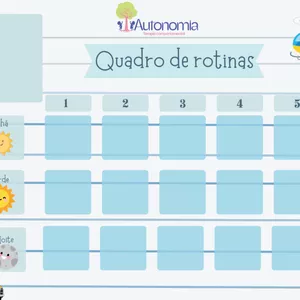 Imagem de capa para o Ebook Quadro de Rotinas - Autocuidado | Veículos (baixável)