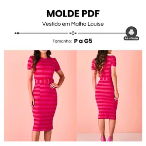 Imagem de capa para o Ebook MOLDE VESTIDO EM MALHA LOUISE