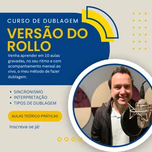 Imagem de capa para o Curso online Curso de dublagem versão do Rollo 2.0