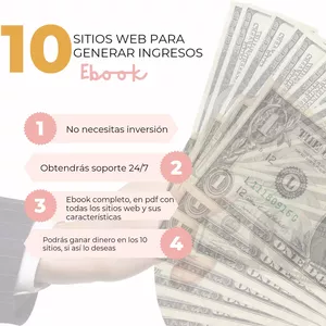 Imagen de portada para Ebook 10 sitios web para ganar dinero en intenert " SIN INVERSIÓN "
