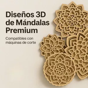 Imagen de portada para Ebook Diseños 3D de Mándalas Premium