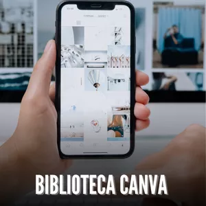 Imagem de capa para o Curso online 👉Biblioteca Canva - Vitalício 💜