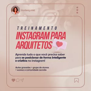 Imagem de capa para o Curso online Treinamento INSTARQ 