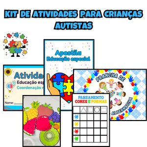 Imagem de capa para o Ebook Kit de Atividades para Crianças Autistas