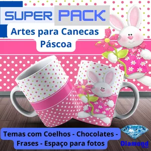 Imagem de capa para o Curso online Pack de Artes para Canecas Páscoa