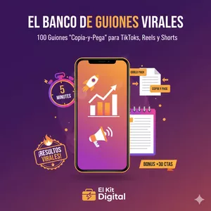 Imagen de portada para Ebook El Banco de Guiones Virales: 100 Guiones "Copia-y-Pega" para TikToks, Reels y Shorts que Capturan la Atención