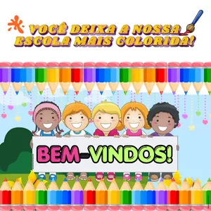 Imagem de capa para o Ebook VOLTA ÀS AULAS -PAINEL -NOSSA ESCOLA MAIS COLORIDA