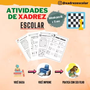 Imagem de capa para o Ebook Kit Atividades de Xadrez Fundamental (WORD + PDF)