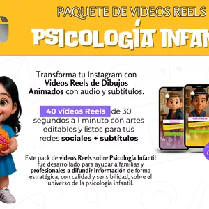 Imagen de portada para Curso online Paquete de videos Reels - Psicología Infantil