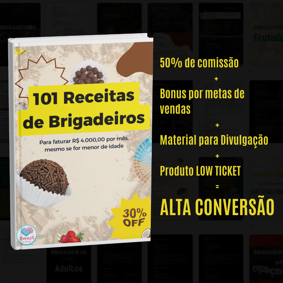 Imagem do curso 101 Receitas de Brigadeiros para faturar R$4.000,00 por Mês