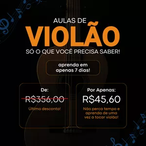 Imagem do curso AULAS DE VIOLÃO (7 DIAS PARA APENDER A TOCAR!)