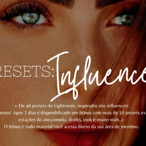 Imagem de capa para o Curso online Presets Lightroom - INFLUENCERS
