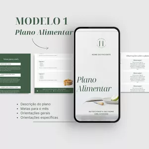 Imagem de capa para o Ebook Modelo de Plano Alimentar Editável 1