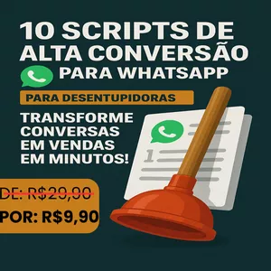Imagem de capa para o Ebook 10 Scripts + Roteiro de Treinamento prontos para Transformar Conversas em Vendas em Minutos da sua Desentupidora!
