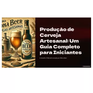 Imagem de capa para o Ebook Produção de Cerveja artesanal, Um guia Completo para Iniciantes.