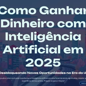 Imagem de capa para o Ebook Como ganhar dinheiro com a Inteligência Artificial em 2025