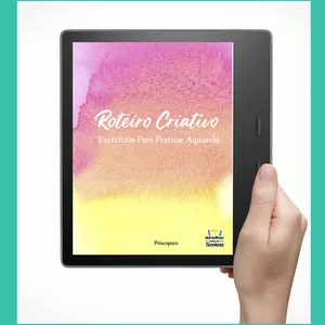 Imagem de capa para o Ebook Roteiro Criativo - Exercícios para Praticar Aquarela 