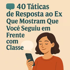 Imagem de capa para o Ebook 💬 40 Táticas de Resposta ao Ex Que Mostram Que Você Seguiu em Frente com Classe + Bônus
