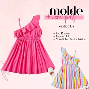 Imagem de capa para o Ebook molde vestido Liz