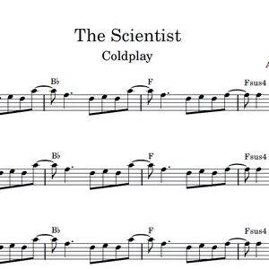 Imagem de capa para o Ebook The Scientist (Coldplay) - Partitura para instrumentos em Mi Bemol + Playback