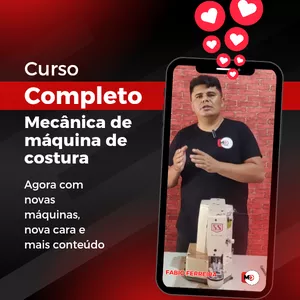 Imagem do curso CURSO COMPLETO DE MECÂNICA DE MÁQUINA DE COSTURA IND. 