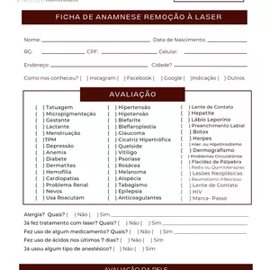 Imagem de capa para o Ebook Ficha de Anamnese de Laser Editável pelo Canva