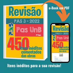 Imagem de capa para o Ebook REVISÃO PAS UNB 2022 - 3ª ETAPA - 450 ITENS COMENTADOS DAS OBRAS 