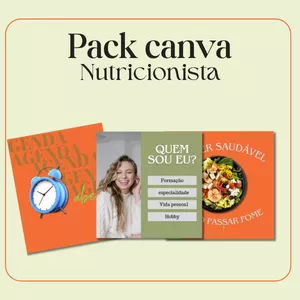 Imagem de capa para o Ebook Pack Canva: Nutricionista