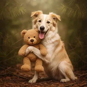 Imagen de portada para Curso online Enseña a tu perro a abrazar un peluche (paso a paso y desde cero)