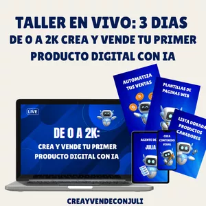 Imagen de portada para Curso online De 0 a 2k: Crea y vende tu primer producto con ayuda de la IA