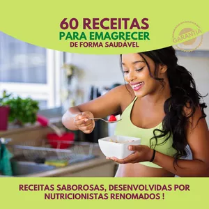 Imagem de capa para o Ebook 60 Receitas para Emagrecer de Forma Saudável
