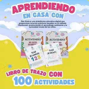 Imagen de portada para Ebook  4 Libros de Actividades de Trazo, Guia practica + actividades  Edad 1 a 4 años.