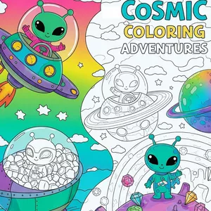 Imagen de portada para Ebook Libro Para Colorear Aliens -Aventuras Cósmicas 