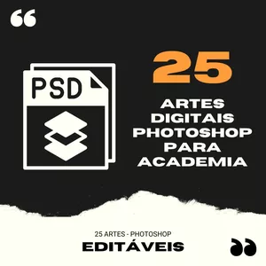 Imagem de capa para o Curso online 25 ARTES EDITÁVEIS PARA ACADEMIA - PHOTOSHOP