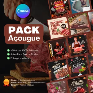 Pack Canva Para Açougues por Cris Castro