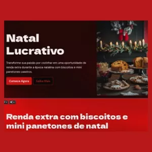 Imagem de capa para o Ebook Renda Extra no Natal Biscoitos e Mini Panetones 