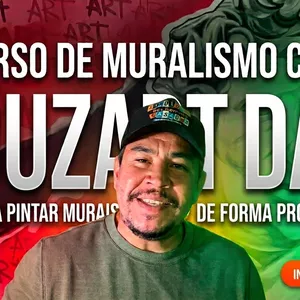 Capa do curso de muralismo com Louzart Dan